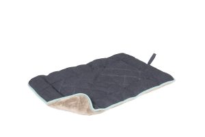 CHENILLE CUSHION XL BLUE/GREY 28X42