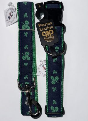 852687788418 PRESTON 1947 NAVY SHAMROCK 6FT LEAD 1.25 INCH