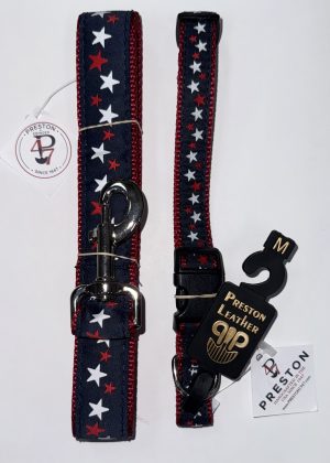 NAVY PATRIOTIC STARS COLLAR 1.25 IN