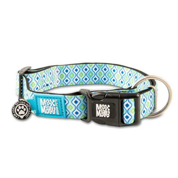 MM COLLAR RETRO BLUE XSMALL 1/3"W