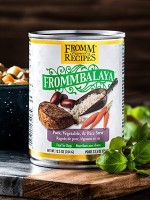 072705132072 FROMMBALAYA PORK VEGETABLES & RICE 12.5OZ DOG CANS