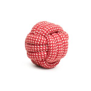 813168067927 HOLIDAY KNOTTED ROPE BALL 3"