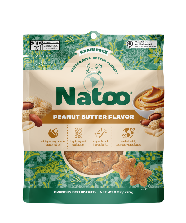 850039634338 PEANUT BUTTER CRUNCHY BISCUIT DOG TREATS, 8-OZ BAG