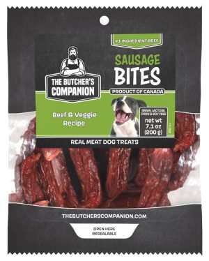 THE BUTCHERS COMPANION BEEF/VEG SAUSAGE BITES