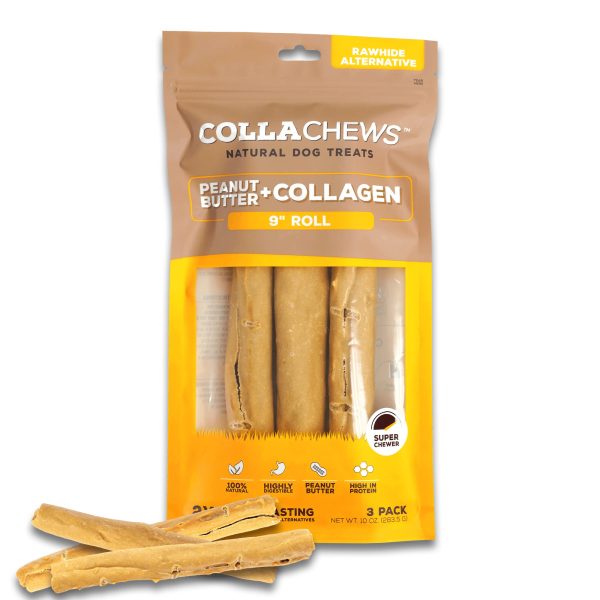 9" COLLACHEW ROLL PEANUTBUTER 3PK
