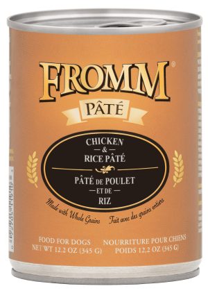 072705119226 FROMM CHICKEN & RICE PATE 12.2OZ DOG CANS