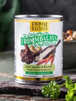 072705132058 FROMMBALAYA LAMB,VEGETABLES & RICE 12.5OZ DOG CANS