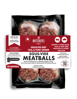 628942518874 BUTCHER'S PUP MEATBALL BEEF/PORK/VEAL