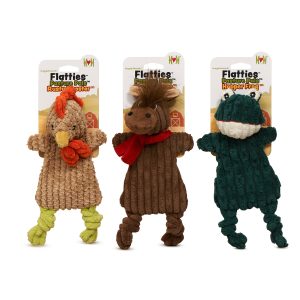 813168066067 HUGGLEFLATTIES PASTURE PALS SMALL 3PK HORSE,FROG, ROOSTER)