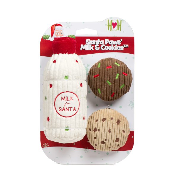 SANTA PAWS' MILK & COOKIES 3PK