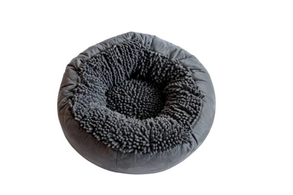 DD ROUND BED GREY 18"