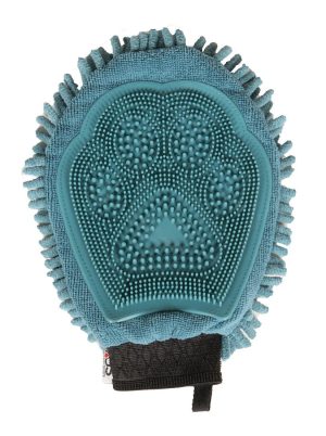 849670021065 DIRTY DOG GROOMING MITT PACIFIC BLUE